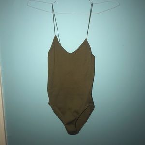 Urban Outfitters Olive Green Bodysuit